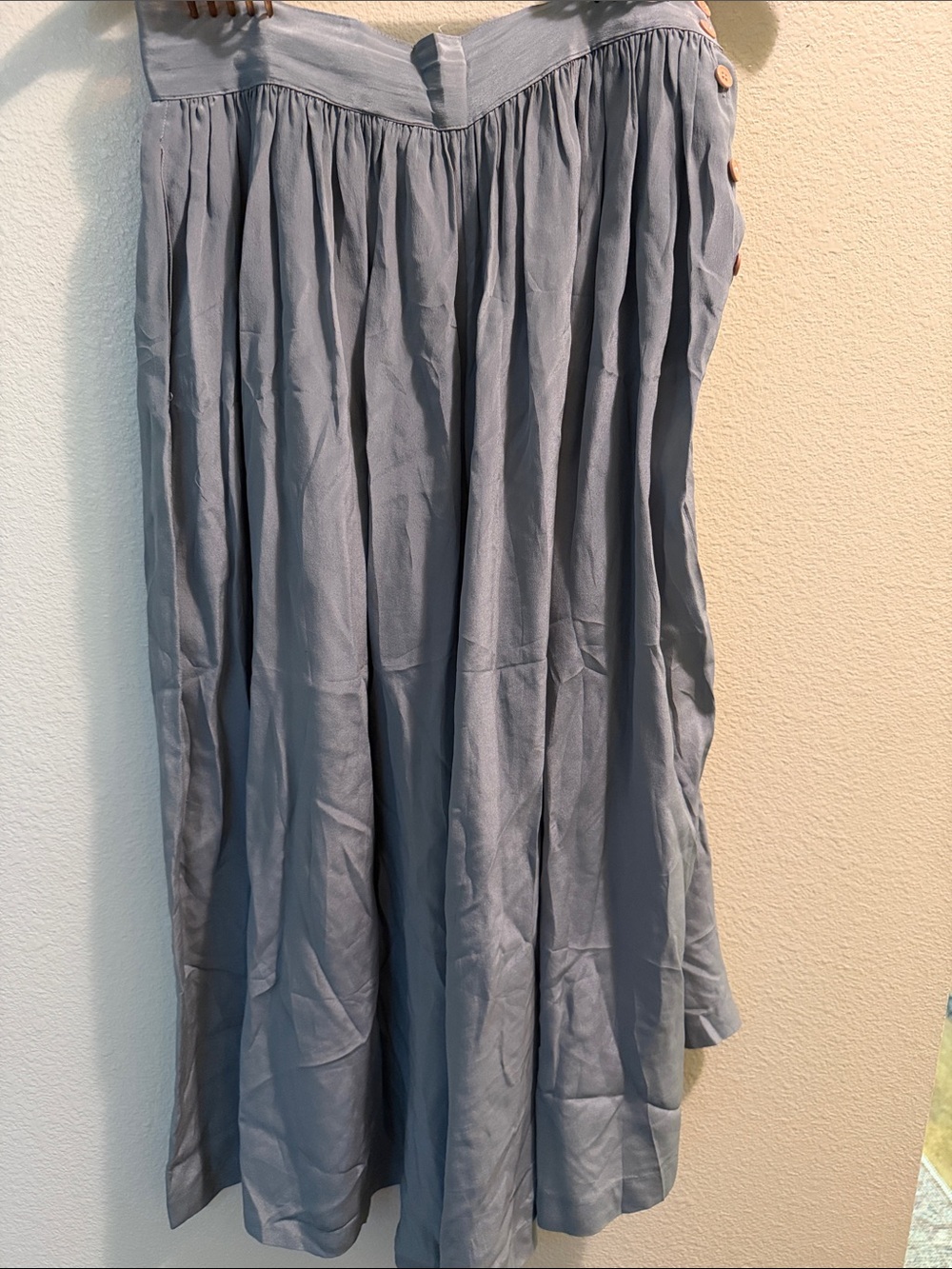 Vintage Irka Light Blue Women's Midi Culottes by